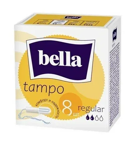 Тампоны женск.гигиен.комфорт и надёжность "bella tampo" Regular 8шт.1*40  (ВЕ-032-RE08-Е02)